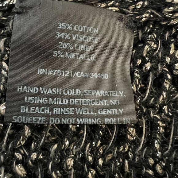 Eileen Fisher metallic bronze poncho - Picture 7 of 9